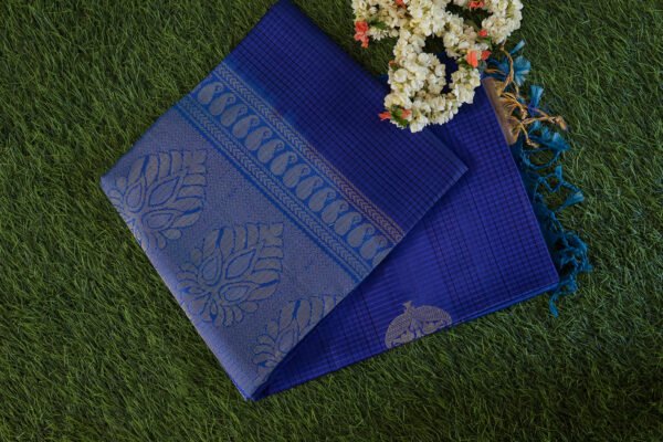 Royal Blue - Pure Soft Silk Saree - Image 3