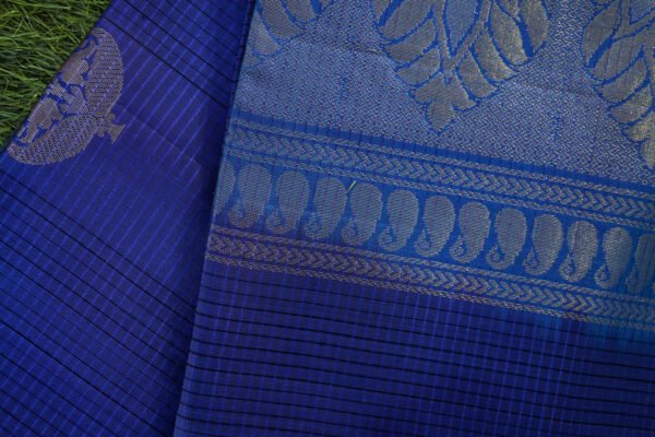 Royal Blue - Pure Soft Silk Saree - Image 4
