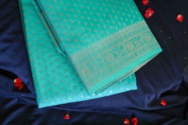 Blue Georgette Saree - Image 2