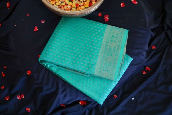 Blue Georgette Saree - Image 3