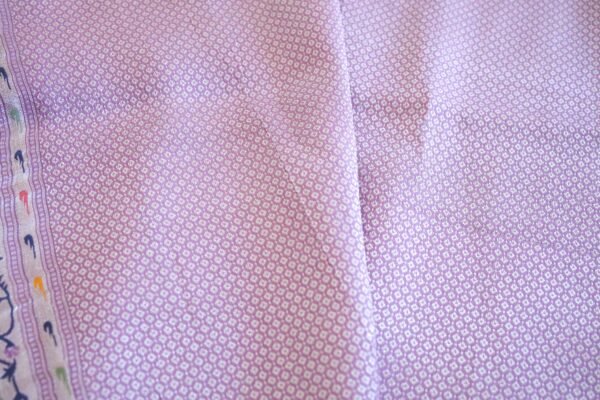 Lavendar Tassar Silk Saree - Image 3
