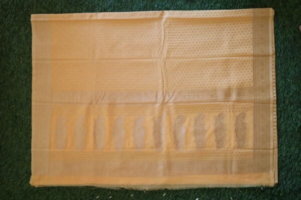 Lemon Yellow Georgette 1000 Butta Saree - Image 2