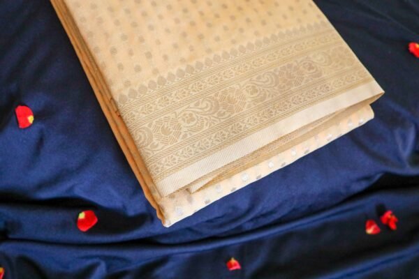 Lemon Yellow Georgette 1000 Butta Saree - Image 4