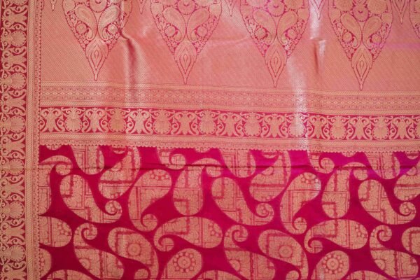 Magenta Chiffon Georgette In Mango Design - Image 2