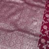 Maroon Tassar Silk In Jaal Patern - Image 3