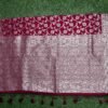 Maroon Tassar Silk In Jaal Patern - Image 4
