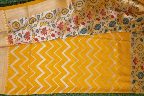 Mustard Yellow With Menakari Work - Image 2