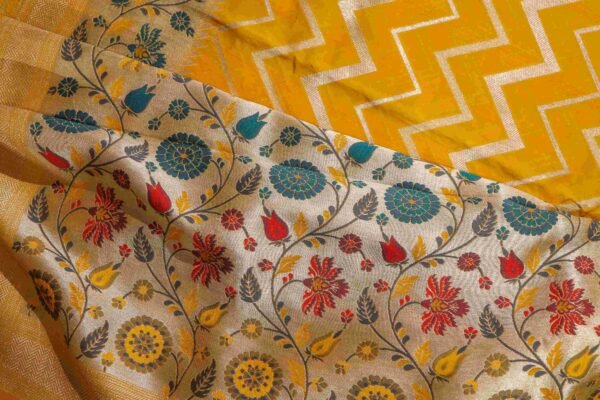 Mustard Yellow With Menakari Work - Image 4