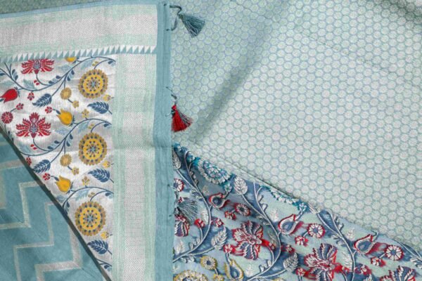 Pastel Blue With Menakari Border - Image 2