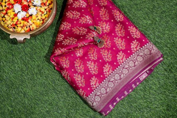 Pink Banarasi Katan