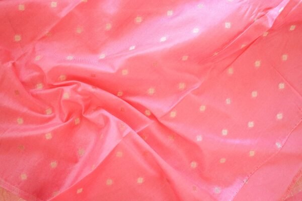 Pink Chiffon Georgette In Mango Design - Image 2