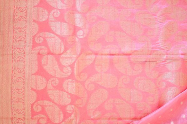 Pink Chiffon Georgette In Mango Design - Image 3