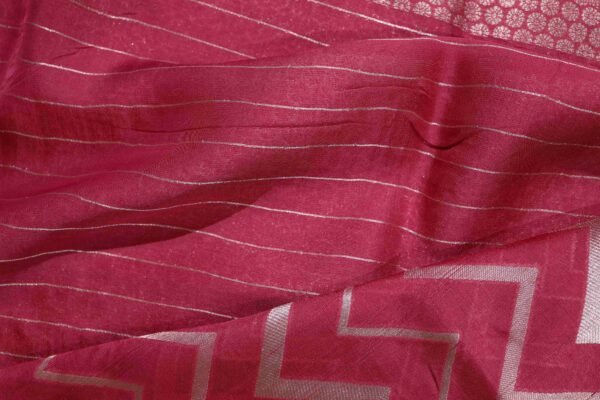 Pink Tassar Silk WIth Menakari Work - Image 2
