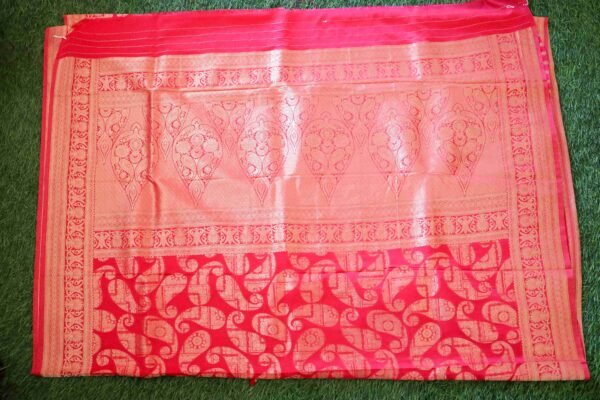 Red Chiffon Georgette In Mango Design